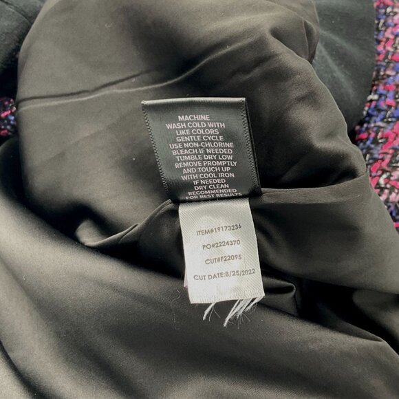 Torrid Pink & Blue Boucle Snap Front Varsity Bomber Jacket Sz 1/14-16/1X - Picture 10 of 11